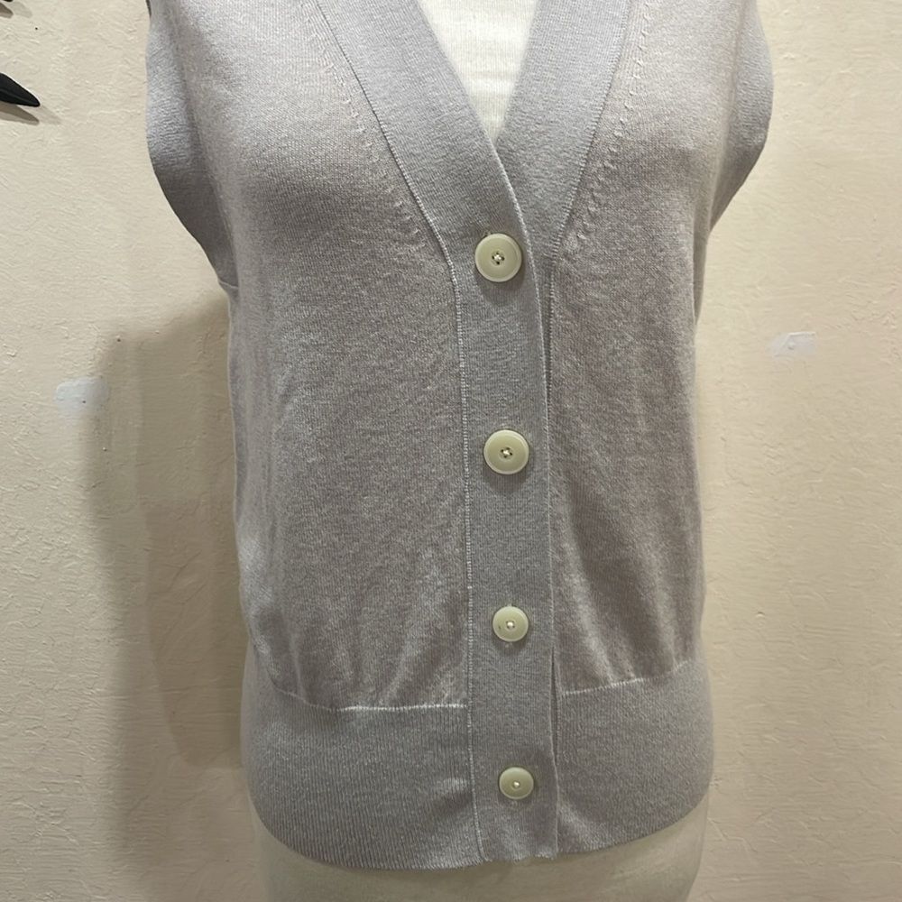 Everlane Cotton–Merino Sweater Vest in Warm Toasted Heathered Oat - M - Picture 4 of 11
